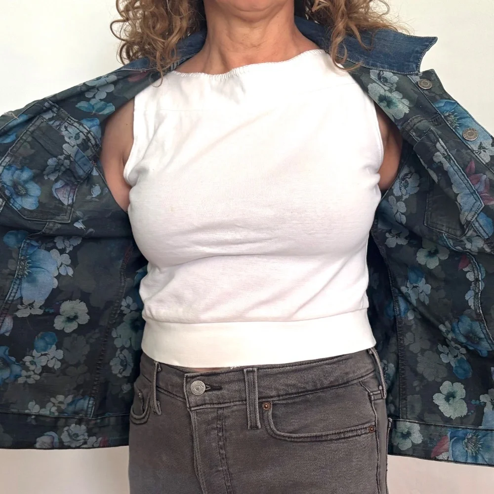 Reversible Floral Denim Jacket - Picture 7 of 10